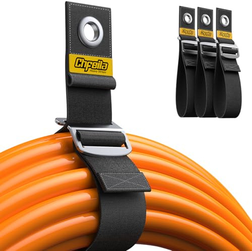 3er-Pack Einhandbedienung [1s Schwerkraftfest] Verlängerungskabel-Organizer, Verstellbare Schlauch, Seil, Kabel Organisation und Aufbewahrung für Garage/Wohnmobil/Schuppen/Werkstatt, Werkzeuge Zubehör