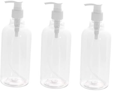 Mobestech 3stücke Nachfüllbare Pumpflaschen Transparent Mit Weißer Pumpe Wiederverwendbare Liquid Dispenser Für Shampoo Duschgel Flüssigseife Bpa-frei Großes Fassungsvermögen Für Badezimmer