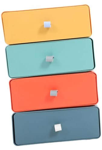 SOPOTUTU Schubladenbox 4 Stück Stapelbar Abs Material Farbig Mit Schubladen Büro Desktop Aufbewahrung Für Haushalt Und Schule