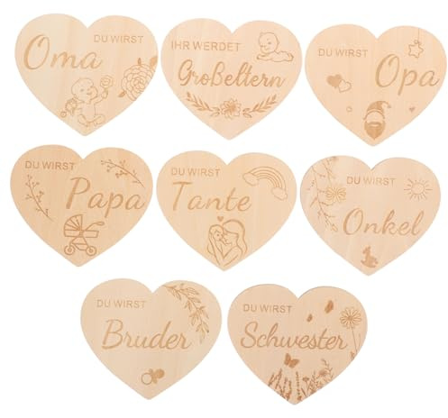 Supvox Holz Meilensteinkarten Für Geschnitztes Monatsschild Für Schwangerschaft Und Geburtsanzeige Namensschilder Aus Holz Fürs Kinderzimmer