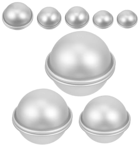 DOITOOL 16 Stück Teiliges Diy Kugel Backform Aus Aluminium Multifunktionale Seifen Badebomben Form Wiederverwendbar Einfache Entformung Für Badekugeln Badesprudel Und Kreative Bastelideen
