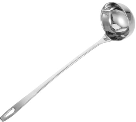 Hoement Mestolo Con Beccuccio Doppio in Acciaio Inossidabile, Mestolo Lungo Per Zuppa e Trasferimento Liquidi, Utensile Da Cucina Multifunzionale Per Uso Domestico e Professionale