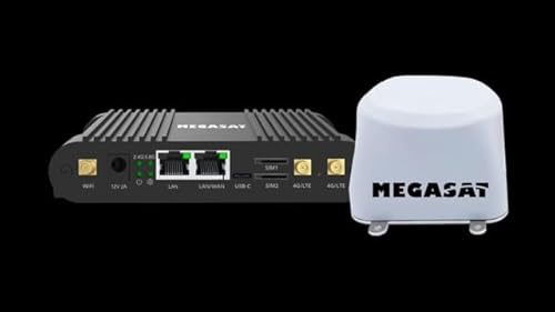 Megasat Camper Connected 5G Ready, LTE/5G + WLAN Router-System, Dual-Band 2,4/5,8 GHz, MIMO-Technologie, für Wohnmobile und Campervans, mit Außenantenne