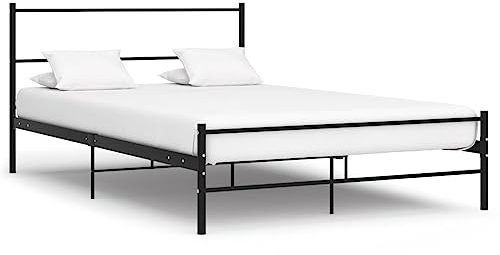 Mimdixy Tagesbett Möbel Schlafzimmer,Bettgestell Schwarz Metall 120x200 cm