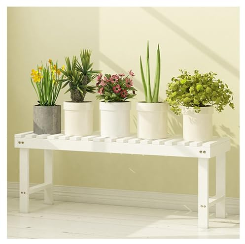 Support pour balcon Plantes d'intérieur vertes Support pour plantes hautes Échelle en bois Étagère Salon Fleurs(98x25x30cm)