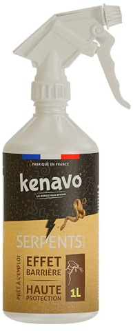 Kenavo Répulsif Serpent 1L Solution Liquide prête à l’Emploi pour éloigner vipères, couleuvres et aspics | Crée Une barrière Anti-Serpents Autour de l’Habitation | Intérieur et extérieur