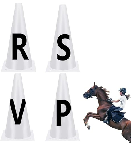 Träningskonset med dressyrbokstäver | Bärbar ridning, träningskoner med alfabetet - för ryttare tränare arrangörer fotarbete nyckelband cavaletti arbete s