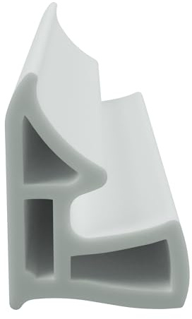 DIWARO® Stahlzargen-Dichtung SZ041 | weiß, grau oder beige | 5 lfm für Haus- und Innentüren. Zum Schallschutz und abdichten der Tür. Bestehend aus TPE (Thermoplastischen Elastomer) (weiß)