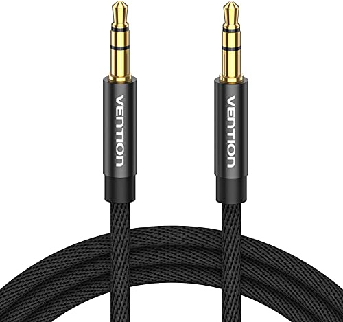 VENTION Aux-Kabel 3,5-mm-Audiokabel - Buchsenkabel für Audio-Stecker für Kopfhörer, kompatibel mit Galaxy S10, HiFi-System, Lautsprecher, Soundbar, TV-Echo, Heim-/Autoradios, Smartphones, MP3-Player