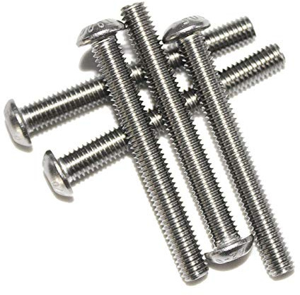 Flachrundkopfschrauben M6 x 45 mit ISK aus Edelstahl A2 ISO 7380-1 10 Stück | Vollgewinde