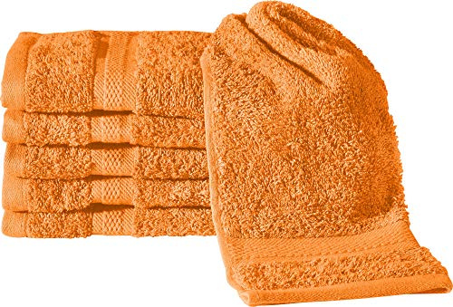 REDBEST Gästetuch 6er-Pack Chicago orange Größe 30x50 cm - saugstark, strapazierfähig, ideal für Reisen, Sport (weitere Farben)