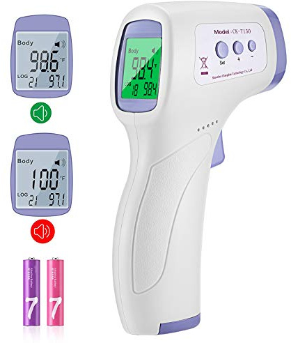 Handheld Non-Contact Thermometer, Digital Forehead Thermometer with LCD Display for Room, Offices, Shops, School, Fast Measurement
