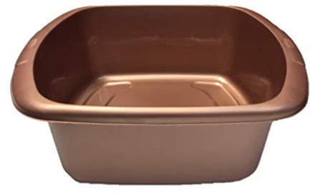 KetoPlastics Rose Gold Rectangle Washing up Bowl Dishes Cutlery Sink Drainer Cleaning Storage