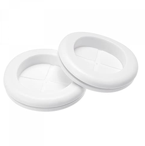sourcing map Rubber Grommet Mount Size 30 x 35mm Round Single-Sided for Wire Protection, Pack of 6