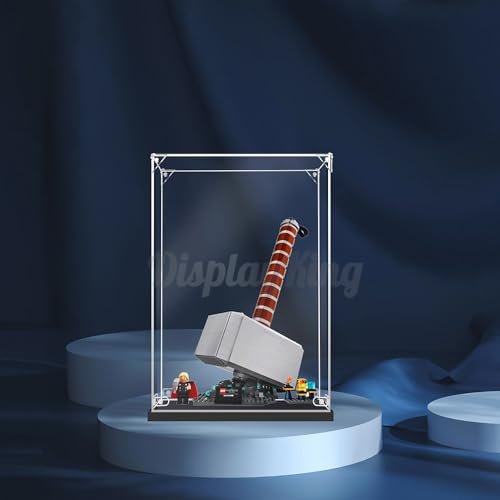 Acryl Vitrine für LEGO Thors Hammer 76209 (Lego Set ist nicht im Lieferumfang enthalten) (ohne Hintergrund)