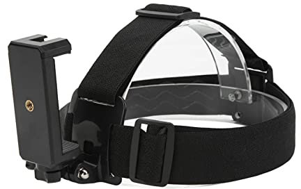 Akozon Kopfgurt, Helm Kamera mit Halterung Kopfhalterung Handy Kampera Kopfbandhalterung Sport Halterung Kopfmontierter Handyhalter Verstellbar Ego-Perspektive für Smartphones Action Kamera