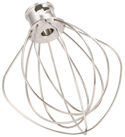 K45WW Stainless Steel Wire Whip for KitchenAid Artisan Series Tilt-Head Mixer 5 Quart Bowl, 6 Wire Whisk Fits for Artisan Mixer, Heavy Duty, Dishwasher Safe, Balloon Whisk