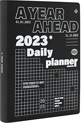 Kokonote Terminkalender 2023 - A Year Ahead Terminkalender A5 Format - Kalender 2023 - Tagesplaner - Terminplaner - Daily Planner - Personal Organizer auf Englisch - FSC-zertifiziert