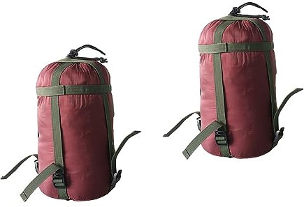 ABOOFAN 2stücke Kompressionsbeutel Für Schlafsäcke Und Bettdecken Tragbarer Aufbewahrungssack Für Camping Wandern Und Backpacking Weinrot