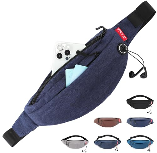 TINYAT Bauchtasche für Damen, wasserdicht, für Herren, Sport, Laufen, Wandern, Spazierengehen, Reisen, super leicht, Deepblue/2003