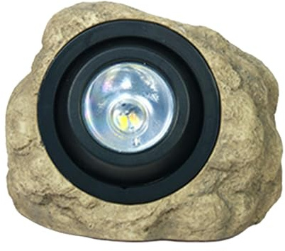 Lampes solaires en forme de roche – Batterie 1000 mAh – Projecteur d'extérieur en résine pour aménagement paysager | 2 LED | Éclairage solaire étanche pour jardin, pelouse, patio,