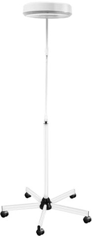 LED Lupenleuchte, 5 Dioptrien Lupe, Arbeitsplatzlampe, mit 5 Raddrehsockel, Dimmbar 12.5 cm Objektiv, 22W Kosmetik Lampe, Energiesparend und Effizient für Kosmetiker, Labore und Präzisionsarbeiten