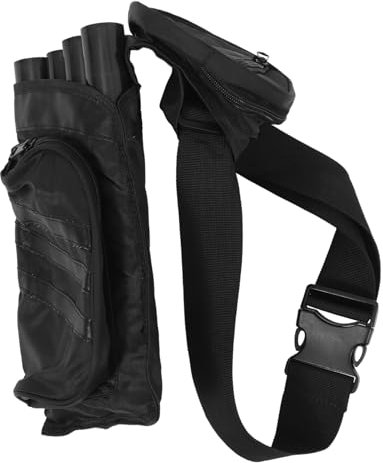 Kisangel Kurze Pfeilhalter Tasche Für Bogenschießen Große Kapazität Verstellbarer Gürtel Strapazierfähiges Material Für Outdoor-Jagd Und Training Schwarz