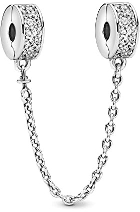 Wedanor Catena di sicurezza a clip Charm per bracciali, ciondoli in argento 925, perline per collane, per la festa della mamma, compleanno, regalo di Natale
