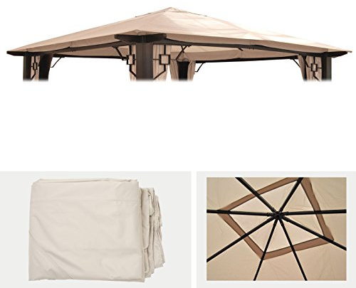 Mendler Pérgola Mira-AM - Funda de repuesto para techo (3,5 x 3,5 m), color crema | Carpa