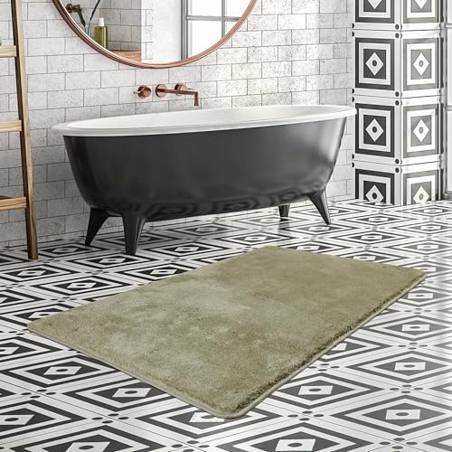 Bosdela Set di tappeti da bagno, 80 x 140 cm, viola (tappeti da bagno, verde scuro, 80 x 140)
