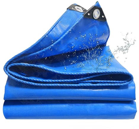 JXLQFA Tarpaulin Waterproof Heavy Duty Waterproof Sheet, 2x29 m Outdoor Furniture Cover, Caravan Cover Sheet, Camping Tarp, Ground Sheets for Camping, Paddling Pool Cover JXL11, Blue