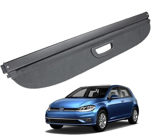 GuGuoZZ Auto Einziehbare Hintere Kofferraum Hutablage Für VW Golf Mk7 7 2012-2020 Hintere Kofferraum Hutablage wasserdichte Schattenschutz
