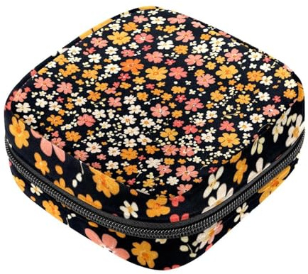 Ditsy - Borsa porta assorbenti con motivo floreale, senza cuciture, per il primo ciclo mestruale, per ragazze e donne, per coppette mestruali femminili