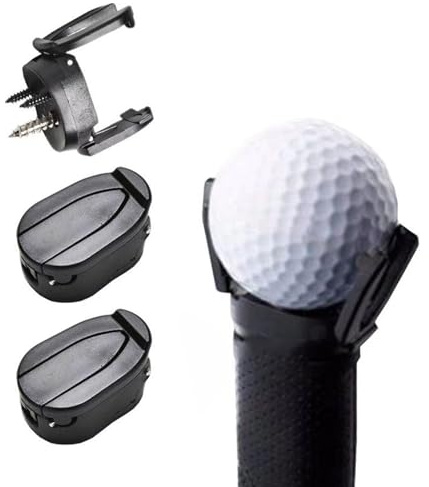 Golfball-Retriever für Putter, Pick-Up-Werkzeug, automatisches Mehrzweck-Zubehör, Sammelbälle, Greifer, Mehrzweck-Setup-Werkzeuge, Teleskop, Kunststoff, tragbar, Training, schwarz, für Golfer, 3 Stück