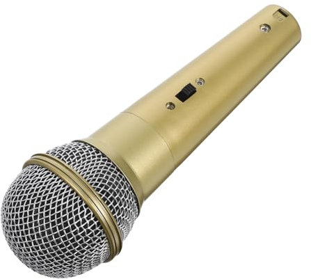 SOLUSTRE Microphone Simulé Plastique Doré pour Cosplay Accessoire De Décoration De Fête Et Performance Scénique pour Halloween Et Présentations