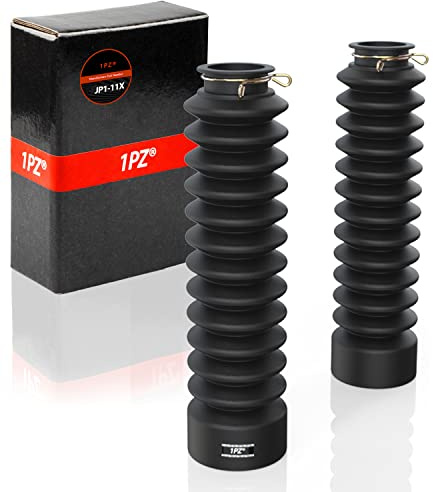 1PZ ES0-CK1 31 mm Faltenbalg Gabel 205 x 50 mm Gummi Abdeckung der Motorradgabel Vordergabel Stoßdämpfer für ATV Dirt Bike, schwarz, 2 Stück