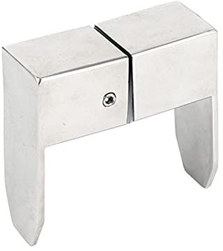 PLLJIAXUAMCLNL Maniglie per Porte Doccia Scorrevoli, Maniglia per Porta in Vetro Quadrata in Acciaio Inossidabile, Manopole per Porte in Vetro da Bagno da Foro a Foro 145 Mm