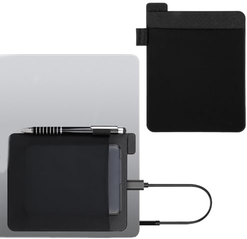 PYEUIFT Funda para Disco Duro Externo, Funda Disco Duro Externo Adhesiva para Portátil, Compatible con SanDi Portable Ssd, Samsu T7, Bolsa De 15 x 11,5CM, Diseño Antidesconexiones, Negro