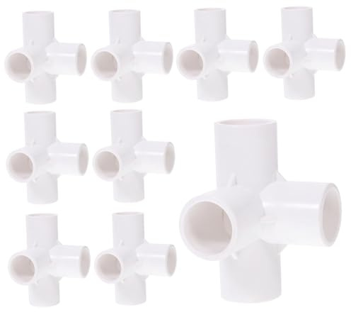 TOBBOMEY 10 Piezas Conectores de Codo PVC Pulg Resistentes para Estructura de Invernadero y Muebles Accesorios Duraderos para Tuberías con Temperatura Diseño Práctico y Estable