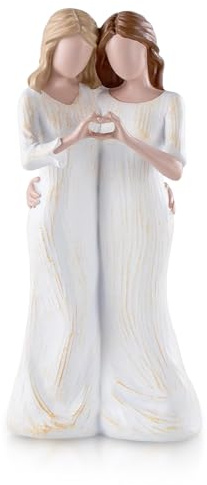 VZU Engel Ohne Gesicht, Mutter Tochter Geschenk, Figuren Freundschaft, Harz Kunsthandwerk, Haushaltsfigur Deko, Erinnerungsfamiliengeschenk für Weihnachten, Valentinstag, Muttertag, Geburtstag