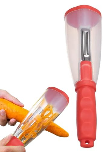 Sbucciatore per verdure con contenitore per pelapatate con contenitore