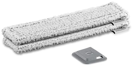 Kärcher Bonnettes Microfibre Pour Vitres Extérieures + Grattoir Accessoires Pour Nettoyeurs De Vitres, Compatible Avec Le Pulvérisateur Référence 2.633-131.0