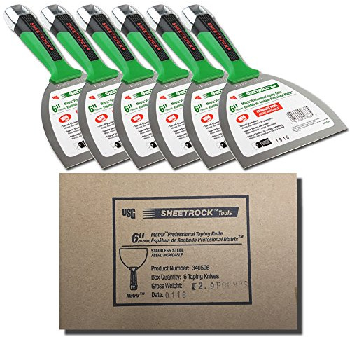 USG Sheetrock MATRIX 6 Stainless Steel Joint Knife - 6-Pack Contractor Box