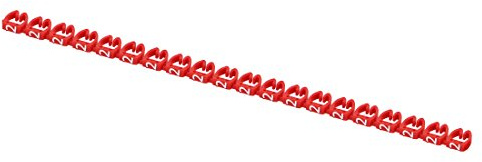 Aexit 20 Pcs Letras 2 Etiquetas de cable de red Marcadores rojos para cable (model: N9453IIVI-7837OS) de 6.0-10.0mm Dia