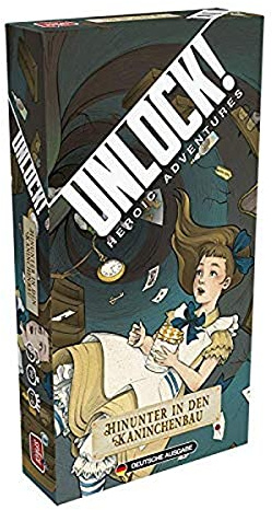 Asmodee, Unlock! – Hinunter in den Kaninchenbau, Familienspiel, Deutsch