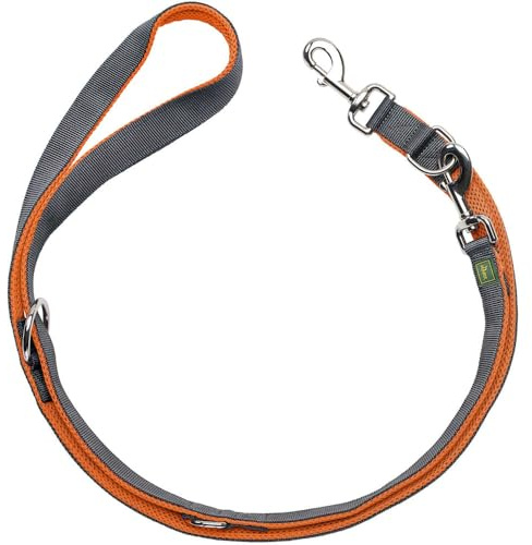 HUNTER Verstellbare Führleine Maldon Farbe orange/grau, Größe 20/200