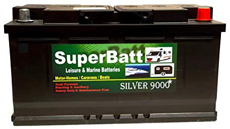 SuperBatt AGM1100 12V 120AH VRLA AGM Ultra Deep Cycle Battery - Fully Sealed No Spill - Leisure Marine Motorhome Caravan Campervan Boat Motor Mover Solar