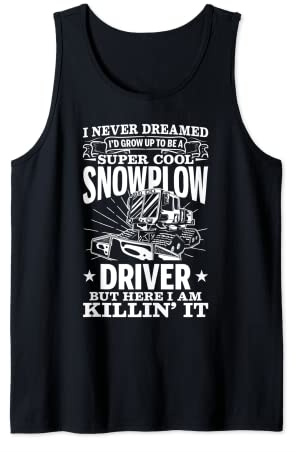 Snow Plow Tractor Machine Truck Shovel Driver Snowplough Tank Top