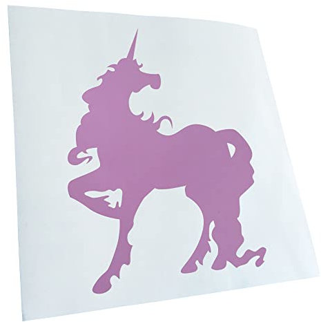 Kiwistar - Autoaufkleber - Flieder - 11x8cm Einhorn - Heckscheibe Auto Aufkleber wetterfest für Kfz LKW Mofa Truck - Sticker außen selbstklebend Tuning Zubehör für Fenster Fahrzeug Scheibe