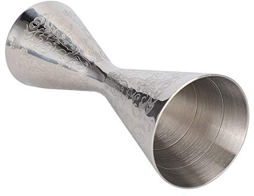 cocktail messbecher geprägt,Jigger Mit Skala,Jigger,Gigher Spirit Measur 30Ml 45Ml Wunderschöner Edelstahl-Jigger Mit Waage,Messbecher Für Getränke,Barzubehör